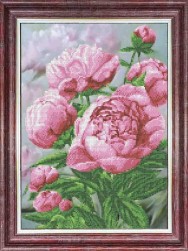 КБЦН 3048 &quot;Розовые пионы&quot; набор для вышивки бисером
