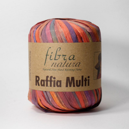 Raffia Multi (Fibra Natura) 117-01 разноцветный, пряжа 35г