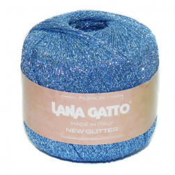 New Glitter (Lana Gatto) 8590 голубой, пряжа 25г