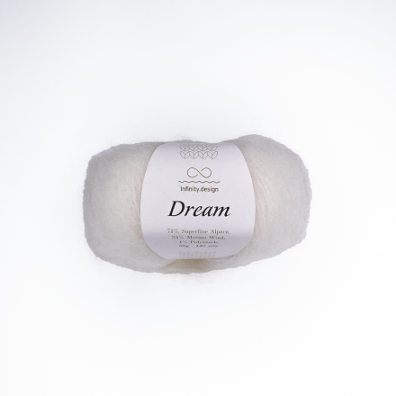 Dream (Infinity) 1002 белый, пряжа 50г