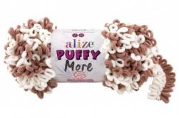 Puffy More (Alize) 6261 какао-белый, пряжа 150г