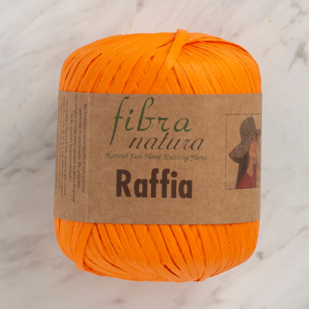 Raffia (Fibra Natura) 116-19 оранжевый, пряжа 40г