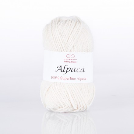 Alpaca (Infinity) 0010 белый, пряжа 50г