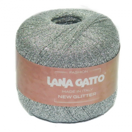 New Glitter (Lana Gatto) 8592 серебро, пряжа 25г