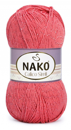 Calico Simli (Nako) 11037 коралл, пряжа 100г