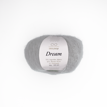 Dream (Infinity) 1032 светлый серый, пряжа 50г