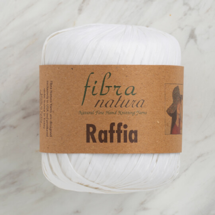 Raffia (Fibra Natura) 116-01 белый, пряжа 40г