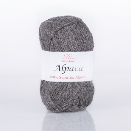Alpaca (Infinity) 0043 серый, пряжа 50г