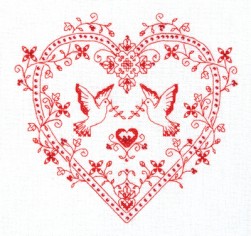 СО-1403 &quot;Сердце с голубями&quot; набор для вышивания крестом