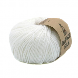 Alpaca Silk (Kutnor) 5819 белый, пряжа 50г