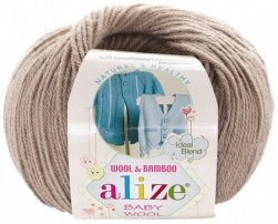 Baby Wool (Alize) 167 бежевый, пряжа 50г