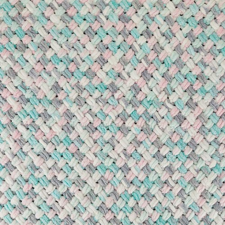 Puffy Color (Alize) 6529 мята-серый-голубой, пряжа 100г