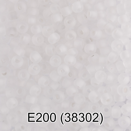 38302 (E200) прозрачный матовый круглый бисер Preciosa 5г