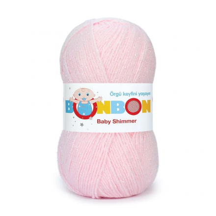 Bonbon Baby Shimmer (Nako) 98703 розовый, пряжа 100г