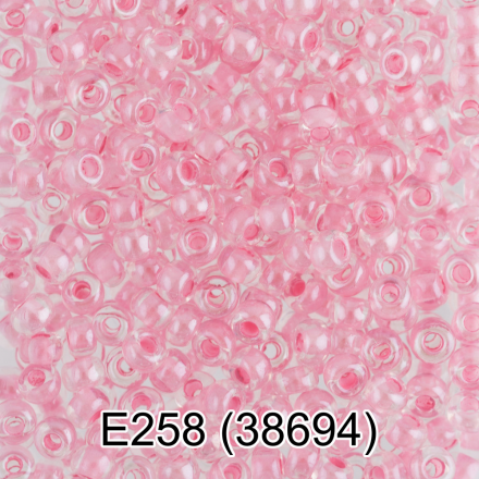 38694 (E258) розовый круглый бисер Preciosa 5г