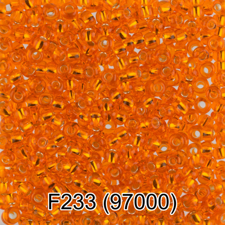 97000 (F233) оранжевый круглый бисер Preciosa 5г