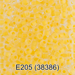 38386 (E205) желтый матовый круглый бисер Preciosa 5г