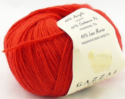Baby wool (Gazzal) 811 красный, пряжа 50г