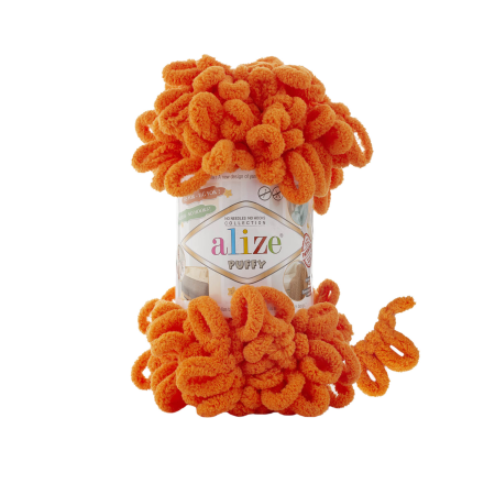 Puffy (Alize) 766 морковный, пряжа 100г