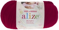 Baby Wool (Alize) 390 вишня, пряжа 50г