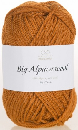 Big Alpaca Wool (Infinity) 2355 оранжевый, пряжа 50г