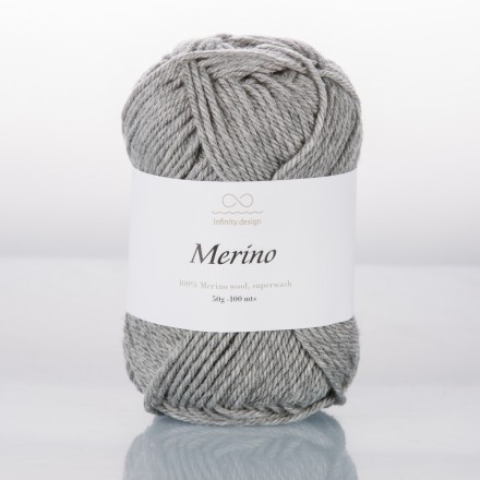 Merino (Infinity) 1042 серый меланж, пряжа 50г