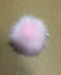 PIP23 цв.нежно-розовый помпон искусственный песец 17-18см