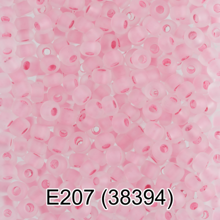 38394 (E207) св.розовый матовый круглый бисер Preciosa 5г