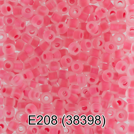 38398 (E208) розовый матовый круглый бисер Preciosa 5г