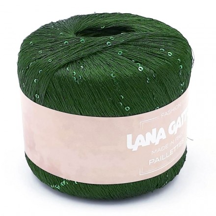 Paillettes LG (Lana Gatto) 8938 темно-зеленый пряжа 25г