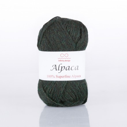 Alpaca (Infinity) 0847 тем.зеленый, пряжа 50г