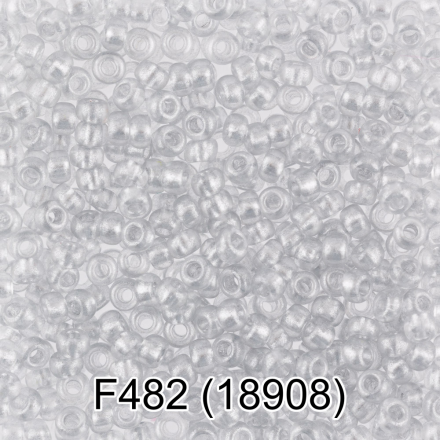18908 (F482) серебряный металлик, круглый бисер Preciosa 50г
