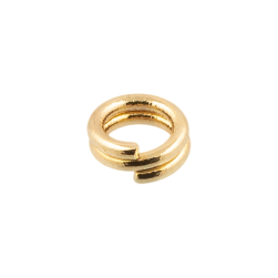 FMK-R04 04 под золото, кольца для бус двойные 4 мм, 50шт