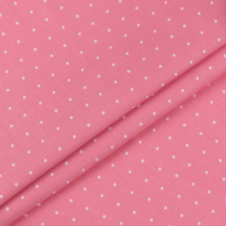 Бабушкин сундучок, БС-54 горох розовый, ткань для пэчворка 50х55 см