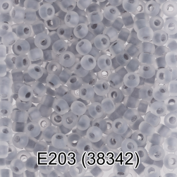 38342 (E203) серый матовый круглый бисер Preciosa 5г