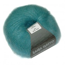 Silk Mohair (Lana Gatto) 7267 бирюзово-синий, пряжа 25г