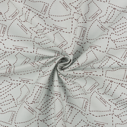 Век моды, ВМ-04 серый, ткань для пэчворка 50х55 см