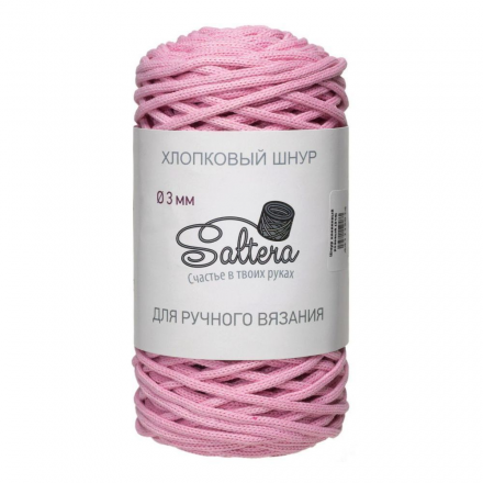 Шнур хлопковый Saltera 214 розовый, 200г