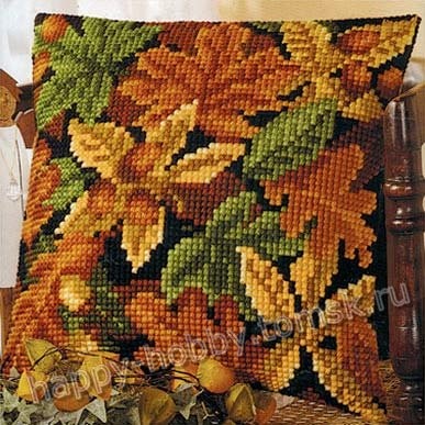 1200/727 подушка &quot;Осенняя листва&quot; набор для вышивания крестом