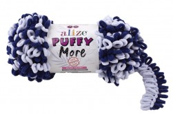 Puffy More (Alize) 6279 перванш-синий, пряжа 150г