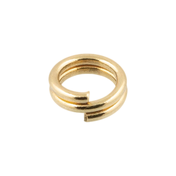 FMK-R05 04 под золото, кольца для бус двойные 5мм, 50шт