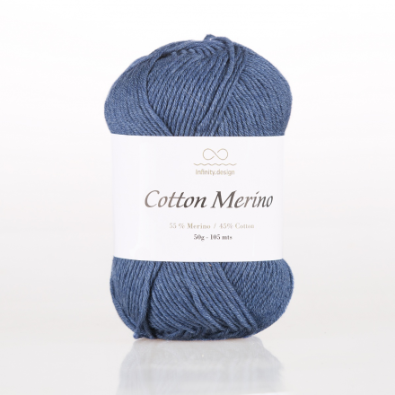 Cotton Merino (Infinity) 5864 синий меланж, пряжа 50г