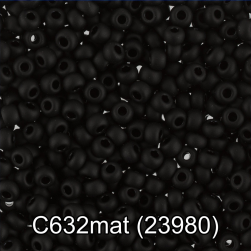 23980 (C632mat) чёрный матовый бисер Preciosa 5г