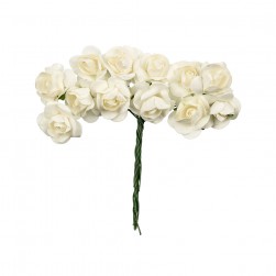 PFE-15 04 Ваниль (белый) бумажные цветы 12шт