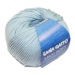 Maxi Soft (Lana Gatto) 12260 нежно-голубой, пряжа 50г