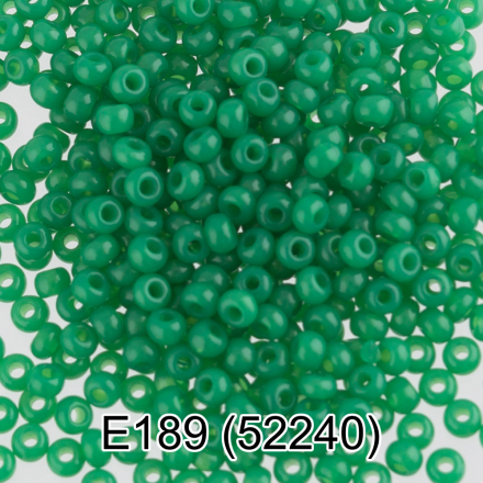 52240 (E189) зеленый круглый бисер Preciosa 5г