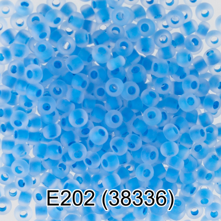 38336 (E202) синий матовый круглый бисер Preciosa 5г