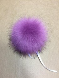 PIP47 цв.фиолетовый помпон искусственный песец 17-18см