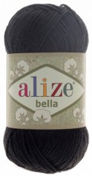 Bella (Alize) 60 черный, пряжа 100г