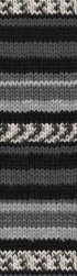 Superwash Wool (Alize) 2695 черно серый белый, пряжа 100г
